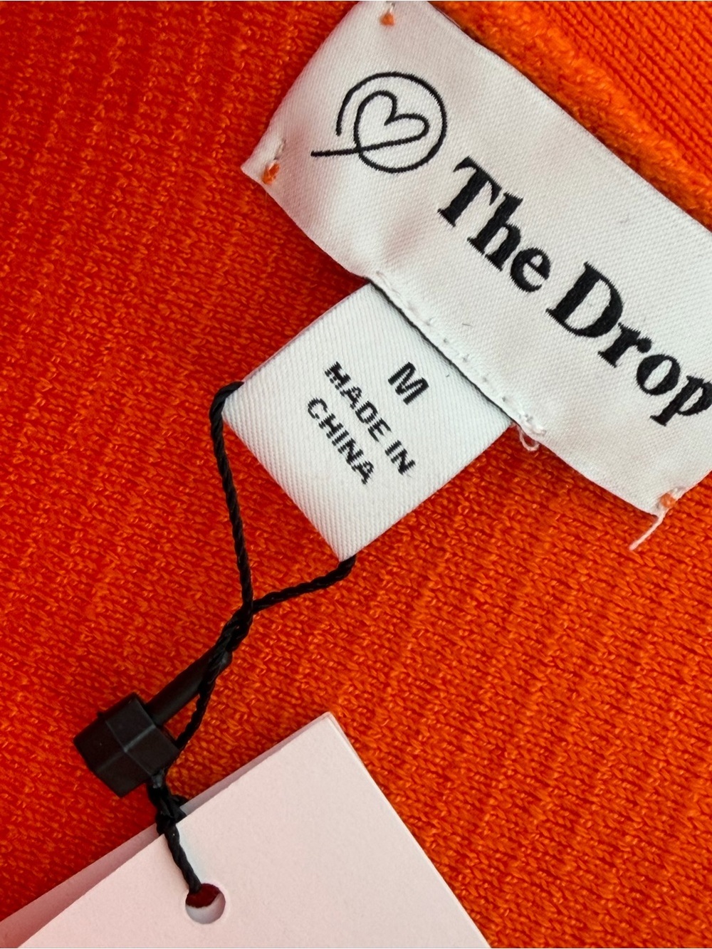 The Drop’s Zaire Fire Orange Cross Halter Ribbed Crop Top in Orange, Size M, NWT - Picture 3 of 13